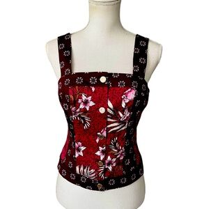 White House Black Market Fuchsia Bodice Top